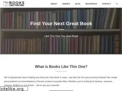 Sites similar to bookslikethisone.com