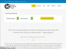 Sites similar to boomersbucketlisttravel.com