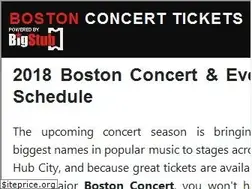 Sites similar to bostonconcerts.net