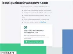Sites similar to boutiquehotelsvancouver.com