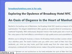 Sites similar to broadwayhotelnyc.com