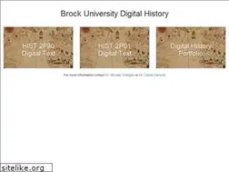 Sites similar to brockuhistory.ca