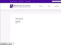 Sites similar to browardcenter.org