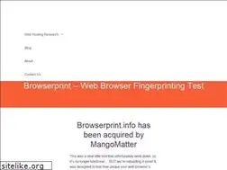 Sites similar to browserprint.info