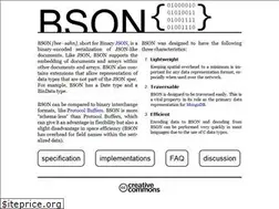 Sites similar to bsonspec.org