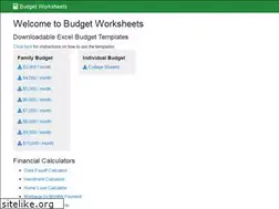 Sites similar to budgetworksheets.org