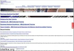 Sites similar to businessanalystmentor.com