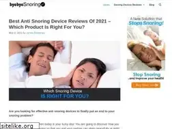 Sites similar to byebyesnoring.com