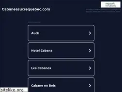 Sites similar to cabaneasucrequebec.com