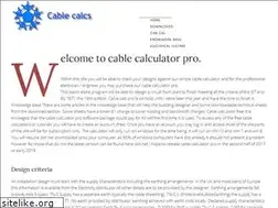 Sites similar to cable-calculations.co.uk