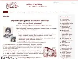 Sites similar to cahiersdarchives.fr