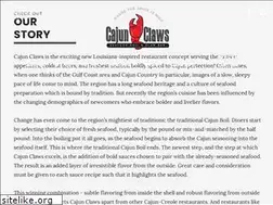 Sites similar to cajunclawsrestaurant.com