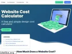 Sites similar to calculatewebsitecost.com