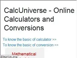 Sites similar to calcuniverse.com