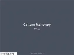 Sites similar to callummahoney.com