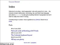 Sites similar to callumoakley.net