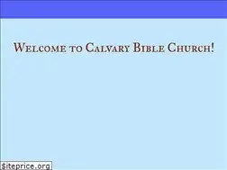 Sites similar to calvarybiblemd.com