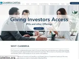 Sites similar to cambriacapital.com