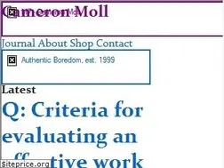 Sites similar to cameronmoll.com