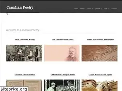 Sites similar to canadianpoetry.org