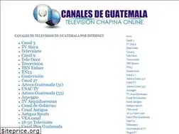 Sites similar to canalesdeguatemala.blogspot.com