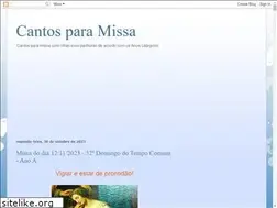 Sites similar to cantosparamissa.com.br