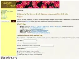 Sites similar to canyoncreekhoa.com