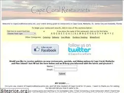 Sites similar to capecoralrestaurants.net
