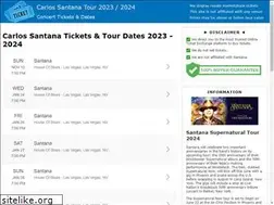 Sites similar to carlossantanatour.com