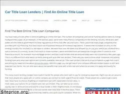 Sites similar to cartitleloanlenders.com
