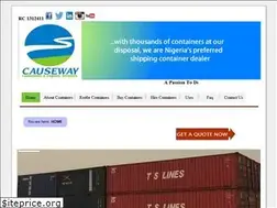Sites similar to causewaycontainers.ng