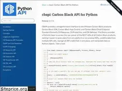 Sites similar to cbapi.readthedocs.io