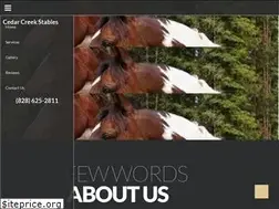 Sites similar to cedarcreekstables.com