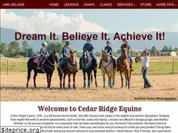 Sites similar to cedarridgeequines.com
