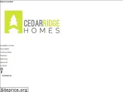 Sites similar to cedarridgehomes.us