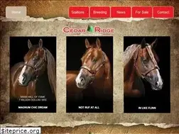 Sites similar to cedarridgestallions.com