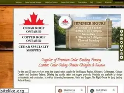 Sites similar to cedarroofontario.com