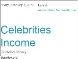 Sites similar to celebritiesincome.com