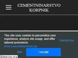 Sites similar to cementninarstvo-korpnik.com