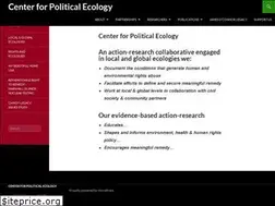 Sites similar to centerforpoliticalecology.org