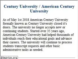 Sites similar to centuryuniversity.edu