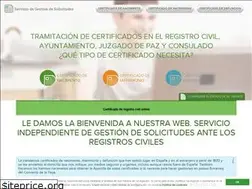 Sites similar to certificadodelregistrocivil.es