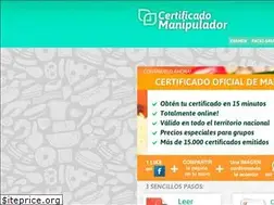 Sites similar to certificadomanipulador.com