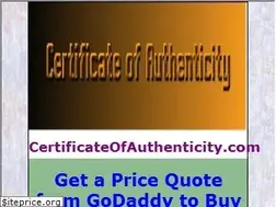 Sites similar to certificateofauthenticity.com