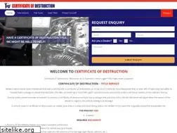 Sites similar to certificatesofdestruction.com