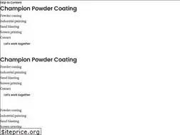 Sites similar to championpowdercoating.com