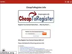 Sites similar to cheaptoregister.info