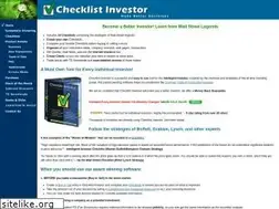 Sites similar to checklistinvestor.com