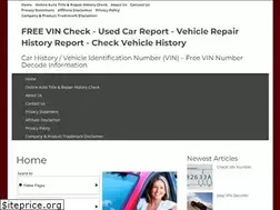 Sites similar to checkvinfree.com