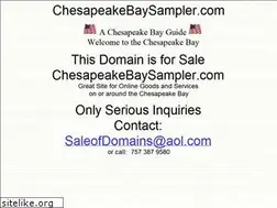 Sites similar to chesapeakebaysampler.com
